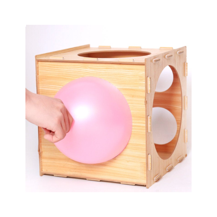 9 Holes Balloon Sizer Box Wood Square Balloon Measurement Tool for Balloon  Arch Kit for Birthday