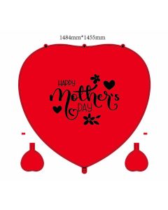 Decochamp Solid Heart Decoheart RED 68in Foil (Single Pack) mother's day balloon huge balloon