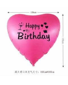 60 inch Large Heart Balloons Red Heart Shape Balloons Neutral Love Balloon Mother's Day Proposal Marriage Valentines Day Birthday Party Decorations 1 pcs