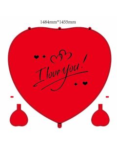 60 inch Large Red Heart Balloon Wedding Engagement Anniversary Party Decoration Heart Shape Red Foil Balloon I love you balloon