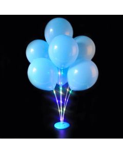 Balloons Column Stand Plastic Balloon Support with 7 Tubes Birthday Party Decoration Valentines Day Wedding Decoration-Blue