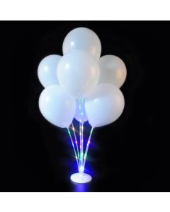 Balloons Column Stand Plastic Balloon Support with 7 Tubes Birthday Party Decoration Valentines Day Wedding Decoration-White