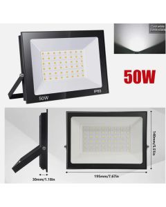 50W LED Outdoor Floodlight Waterproof LED Safety Light Daylight White Light