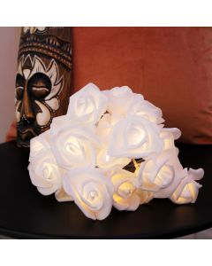 20 LED Soft White Rose String Lights - Warm White