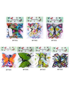 3D Silver Butterfly Decorations Butterflies Stickers, XUNXMAS 72 Pcs 3 Sizes Butterfly Wall Decor Party Birthday Cake Decorations, Removable Sticker Decals for Mirror Kids Room Bedroom Wedding