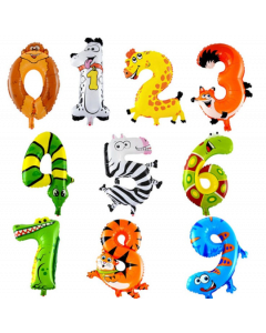 16inch Animal Number Balloons,Number Balloons, Balloon-Air Only-Does Not Float baby shower balloon, Birthday Balloons, Decoration balloon