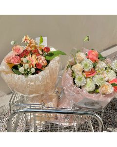 Tissue Paper Sheets Multipurpose For Gift Packaging 50cmx70cm, 20 Sheets, Flower Bouquet Wrapping Blue