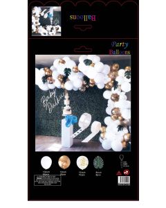 Balloon Garland Kit White Gold Mix100PCS