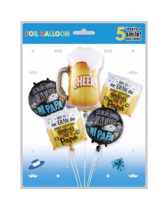 Fathers Day Beer Balloon 5PCS Dia De Papa Cerveza