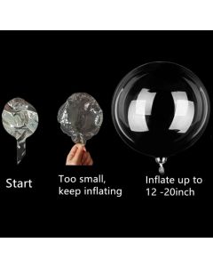 Clear Balloons, Pre Stretched 20" Clear Balloons Transparent 12Pcs Big BoBo Bubble Balloons for Indoor Outdoor Christmas New Year Party Decoration