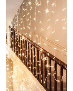 300 LED 12 Strand Twinkling Curtain Light - Plug in