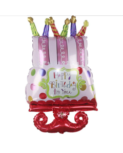 36 Inch Happy birthday Cake shape Foil Balloons,  Birthday Party Balloon  Mylar Celebration Decorate Balloon  balloons