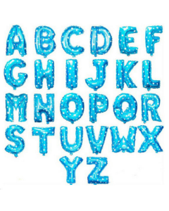 Blue Foil Letter Balloon, 16" Letter Balloons,  party balloon name balloon, baby shower balloon, Birthday Balloons, Decoration balloon