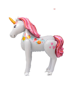 Giant Gliding Magical Unicorn Balloon Unicorn Party Decorations 3D Walking Giant Unicornio Girls Birthday Party Decor Kids Supplies