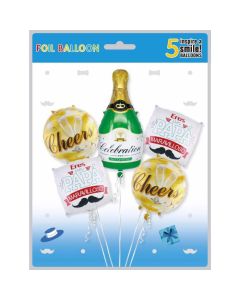 Fathers Day 5PCS Balloon Set Dia De Papa Chamagne