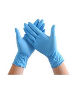 US seller 100 Pcs Nitrile Blue Durable Rubber Cleaning Hand Gloves Powder Latex Free