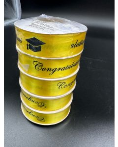 1inch Graduation Satin Ribbon Double Faced Polyester Fabric Ribbon for Crafts, Gift Wrapping, Wedding, Christmas, Easter, Floral, Hair, Invitation