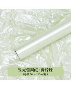 Pearlescent Floral Wrapping Paper 20 Sheets Green