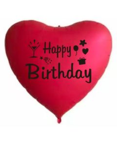 32inHuge Heart Shaped Balloons, 32in Valentines Day Hot Pink Heart Balloons, 2PCS Heart Foil Mylar Balloons for Valentines Day Wedding Engagement Anniversary Party Decorations