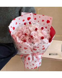 Dozen of 20 pcs Flower wrapping paper for flower shop bouquets, waterproof flower wrapping paper, bouquet supplies,little heart gift wrapping