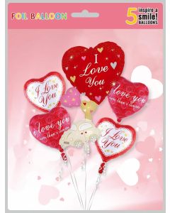 Romantic "I Love You" Balloons 5PCS
