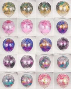 12inch Painting Agate Balloons Colorful Cloud Oil Balloon Birthday Wedding Party Home Decoration DIY Decoration