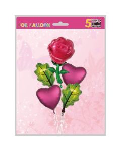 Rose Flower 5PCS Baloon Set