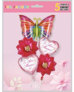 Spanish Mother 5PCS Balloons "Te Amo Mama" "Feliz Dia Mama"