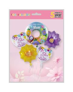 Love You Mom Bouquet 5PCS Spanish Mom Balloons