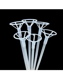 Big Balloon Stick with Cups, 12 Pcs 70cm Long Large Clear Balloon Holder Stick Stand for LED Bobo Bubble Balloons Sticks 10 inch to 36 inch Mylar Balloons/Foil Balloons/Latex Balloons