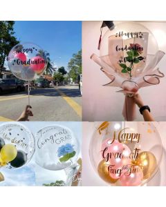 2024 Graduation Party Supplies Balloon Sticker 6 Pcs Paster for Balloons, Grad Party Decoration Balloon Decal Congrats Grad Class of 2024 Decor