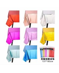 Metallic Rectangular Table Covers 12PCS