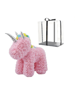Lovely Rose Unicorn Soap Foam Artificial Flowers Rose In Gift Box Wedding Valentine Day Gifts for Girl Dropshipping