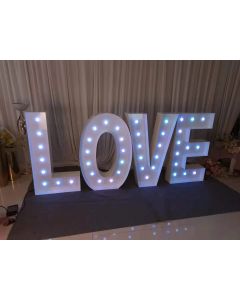 White LOVE Big Led Letter