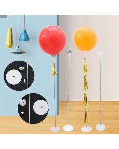 1set Adjustable Balloon Column Stand Kit 36Inch Giant Ballon Tower Pillar Stand with Big Cup Holder Wedding Supplies Height 2m