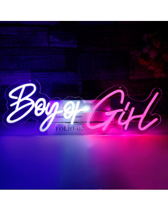BIG Boy or Girl Neon Sign 12V LED Clear Acrylic Wedding Birthday Party Shop Bar Clothing Store Wall Decoration Lamp