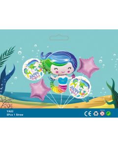 5pcs Foil Balloon bouquet safari themed party birthday party supplies kids toy YA02