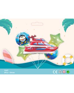 Yacht Sailor Part Theme balloons 5pcs Foil  YA27