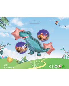 DINOSAUR 5pcs Foil Balloon bouquet DINOSAUR safari themed party  birthday party supplies kids toy YA31