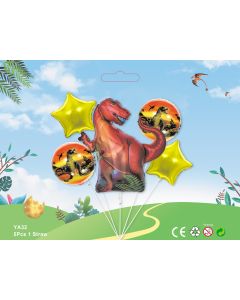 CARNOTAURUS 5pcs Foil Balloon bouquet DINOSAUR safari themed party  birthday party supplies kids toy YA32