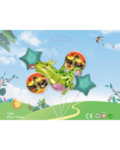 STEGOSAURUS 5pcs Foil Balloon bouquet DINOSAUR  safari themed party  birthday party supplies kids toy YA36