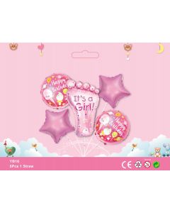 IT'S A GIRL 5pcs Foil Balloon bouquet baby shower themed party birthday party supplies kids toy YB16