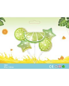 LIME 5pcs Foil Balloon bouquet fruit themed party birthday party supplies kids toy YB21