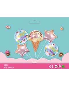 5pcs Foil Balloon bouquet safari themed party birthday party supplies kids toy YB26