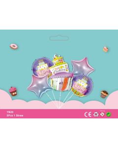 5pcs Foil Balloon bouquet safari themed party birthday party supplies kids toy YB29