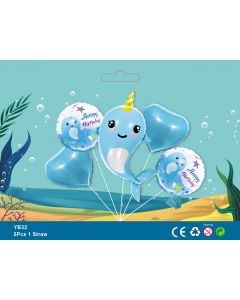 5pcs Foil Balloon bouquet safari themed party birthday party supplies kids toy YB32