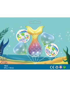 5pcs Foil Balloon bouquet safari themed party birthday party supplies kids toy YB33