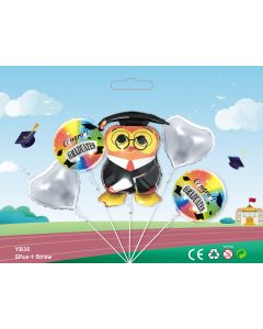 5pcs Foil Balloon bouquet safari themed party birthday party supplies kids toy YB35