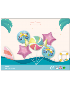 5pcs Foil Balloon bouquet safari themed party birthday party supplies kids toy YB40